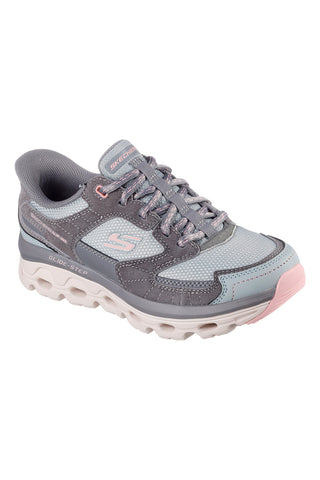 Skechers Glide-Step Sole Paradise Valley Memory Foam Glide-Step Sole Graue und blaue Sneakers