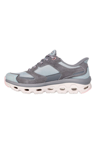 Skechers Glide-Step Sole Paradise Valley Memory Foam Glide-Step Sole Graue und blaue Sneakers
