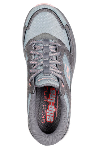 Skechers Glide-Step Sole Paradise Valley Memory Foam Glide-Step Sole Graue und blaue Sneakers