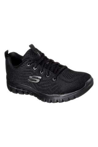 Sneakers nere in mesh con Memory Foam Skechers Graceful Get Connected