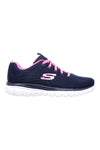 Sneakers blu con dettagli rosa in mesh e Memory Foam Skechers Graceful Get Connected
