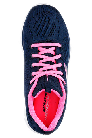 Sneakers blu con dettagli rosa in mesh e Memory Foam Skechers Graceful Get Connected