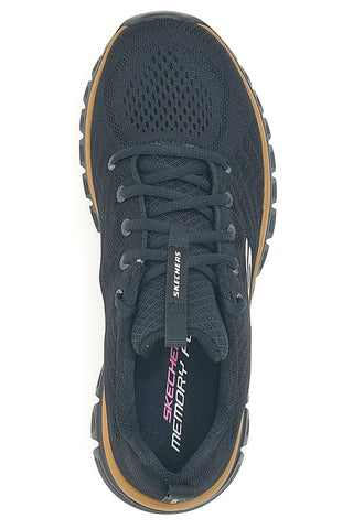 Schwarze Mesh-Sneaker mit Memory Foam Skechers Graceful Get Connected