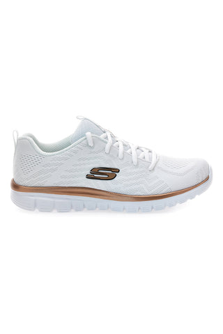 Sneakers bianche in mesh con Memory Foam Skechers Graceful Get Connected
