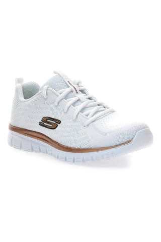 Weiße Mesh-Sneaker mit Memory Foam Skechers Graceful Get Connected