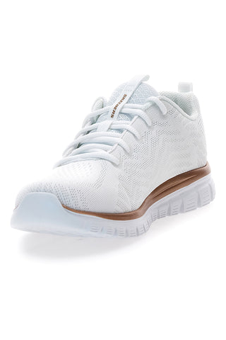 Weiße Mesh-Sneaker mit Memory Foam Skechers Graceful Get Connected