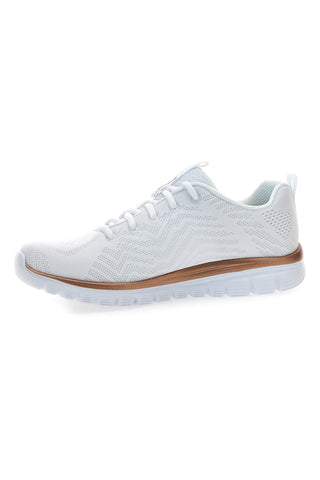 Weiße Mesh-Sneaker mit Memory Foam Skechers Graceful Get Connected