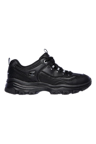 Sneakers nere in pelle con Memory Foam Skechers Iconic Unabashed
