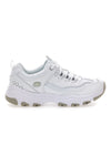 Sneakers bianche in pelle con Memory Foam Skechers Iconic Unabashed