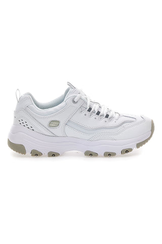 Weiße Ledersneaker mit Skechers Iconic Unabashed Memory Foam