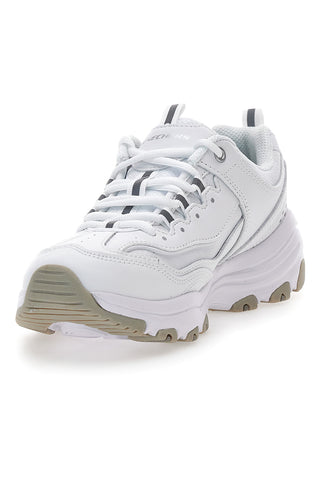 Weiße Ledersneaker mit Skechers Iconic Unabashed Memory Foam