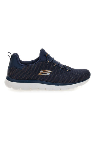 Sneakers blu in mesh con Memory Foam Skechers Summits Bright Bezel