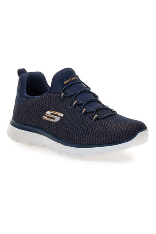 Sneakers blu in mesh con Memory Foam Skechers Summits Bright Bezel