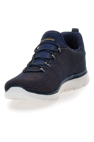 Sneakers blu in mesh con Memory Foam Skechers Summits Bright Bezel