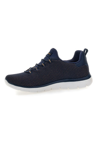 Sneakers blu in mesh con Memory Foam Skechers Summits Bright Bezel