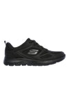 Schwarze Sneakers aus Leder und Mesh mit Memory Foam Skechers Summits Suited