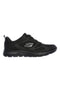 Schwarze Sneakers aus Leder und Mesh mit Memory Foam Skechers Summits Suited