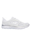 Weiße Sneakers aus Leder und Mesh mit Memory Foam Skechers Summits Suited