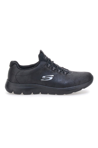 Scarpe sportive nere slip-on leggere Skechers Summits Itz Bazik