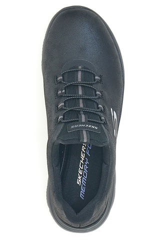 Skechers Summits Itz Bazik Leichte Slip-On-Sportschuhe in Schwarz