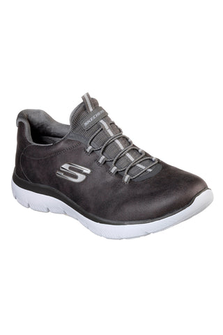 Scarpe sportive grigie slip-on leggere Skechers Summits Itz Bazik