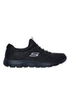Schwarze Mesh-Sneaker mit Memory Foam Skechers Summits Fun Flare