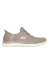 Beige Slipper mit glänzendem Mesh Skechers Summits Classy Night
