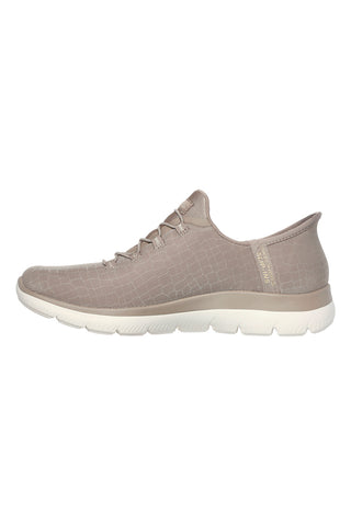 Beige Slipper mit glänzendem Mesh Skechers Summits Classy Night