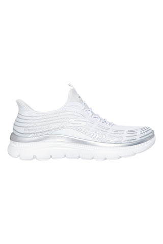Sneakers bianche leggere in tessuto traspirante Skechers Summits Plus Soft Luster
