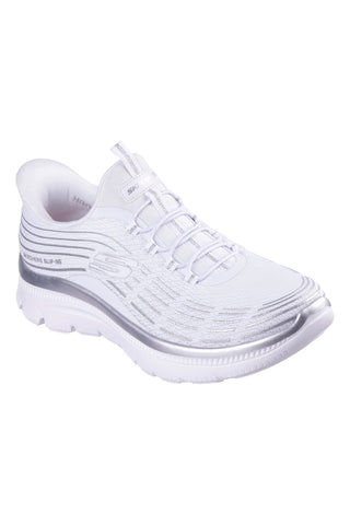 Skechers Summits Plus Soft Luster – Leichte, atmungsaktive Sneakers aus Stoff in Weiß