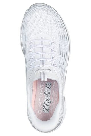 Skechers Summits Plus Soft Luster – Leichte, atmungsaktive Sneakers aus Stoff in Weiß