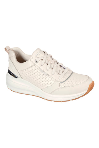 Beige Sneakers mit perforiertem Obermaterial und Memory Foam Skechers Billion Subtle Spots