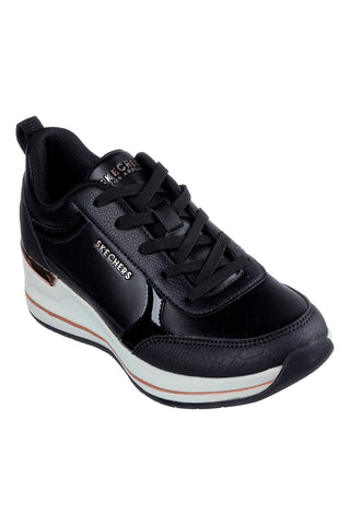 Skechers Billion 2 Fine Shine Schwarze Sneakers mit glänzenden Details