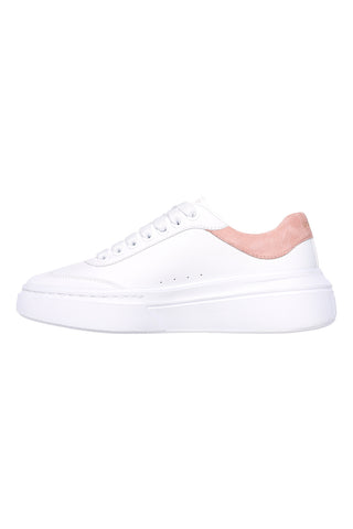 Skechers – Cordova Classic Best Behavior – Weiße Plateau-Sneaker mit rosa Details