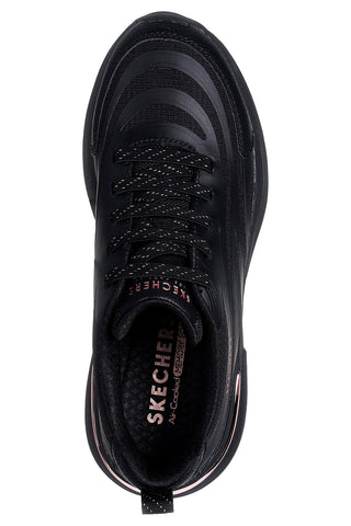 Skechers – Hazel Step N Flow – Schwarze Sneakers mit Metallic-Details