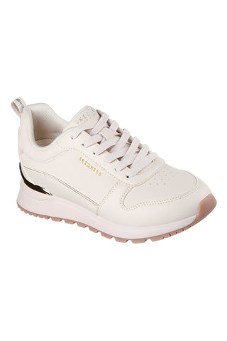 Sneakers off white con dettagli gold e suola alta Skechers Runway Classy Gal Womens