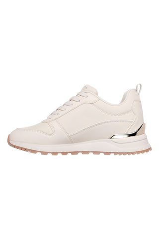 Sneakers off white con dettagli gold e suola alta Skechers Runway Classy Gal Womens