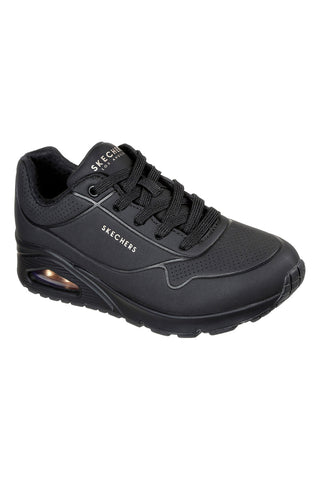 Skechers – Uno – Stand On Air – Gepolsterte Sneaker in Schwarz