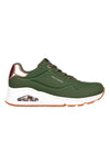 Sneakers verde militare con dettagli metallici Skechers Uno Shimmer Away