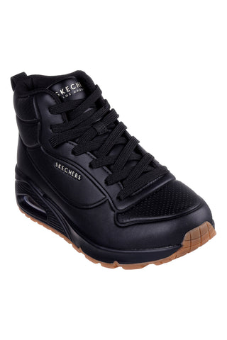 Skechers Uno Stand High Schwarze High-Top-Sneaker mit luftgekühlter Memory Foam-Polstersohle