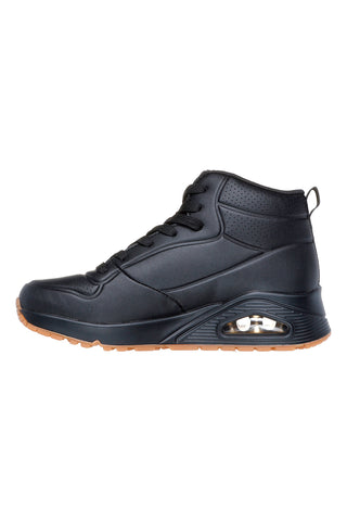 Skechers Uno Stand High Schwarze High-Top-Sneaker mit luftgekühlter Memory Foam-Polstersohle