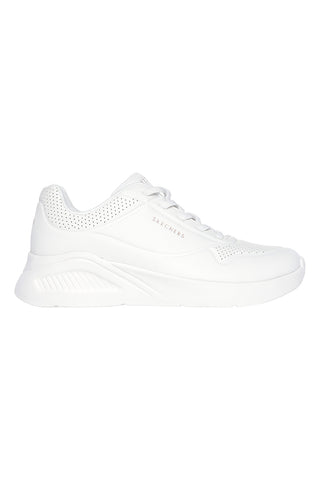 Sneakers bianche con zeppa interna e Memory Foam Skechers Uno Lite - Lite Work