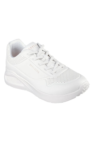 Sneakers bianche con zeppa interna e Memory Foam Skechers Uno Lite - Lite Work