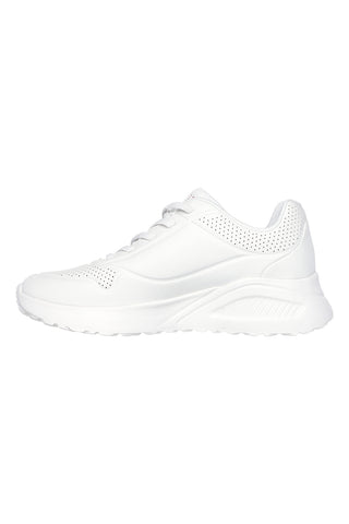 Sneakers bianche con zeppa interna e Memory Foam Skechers Uno Lite - Lite Work