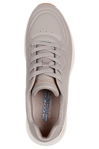 Graue Sneakers mit Memory Foam und Fußgewölbeunterstützung Skechers BOBS Arch Comfort B Sweet - A Bind