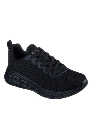 Schwarze vegane Mesh-Sneaker mit Memory Foam Skechers BOBS B Flex Visionary Essence