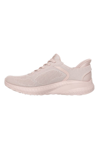 Sneakers beige slip-on in mesh con Memory Foam Skechers BOBS Squad Chaos Current Muse