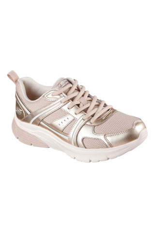 Goldene Sneakers mit Skechers Bobs Vamos Mesh-Einsätzen