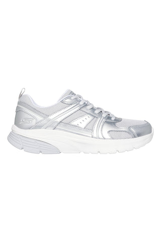 Silberne Sneaker mit Skechers Bobs Vamos Mesh-Einsätzen