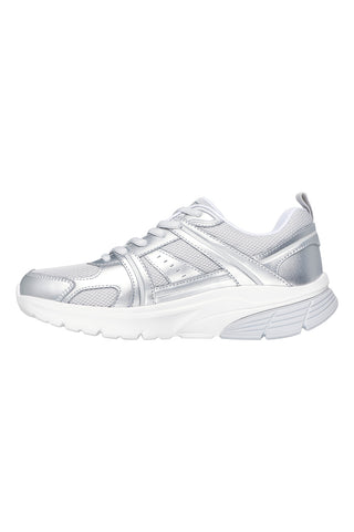 Silberne Sneaker mit Skechers Bobs Vamos Mesh-Einsätzen